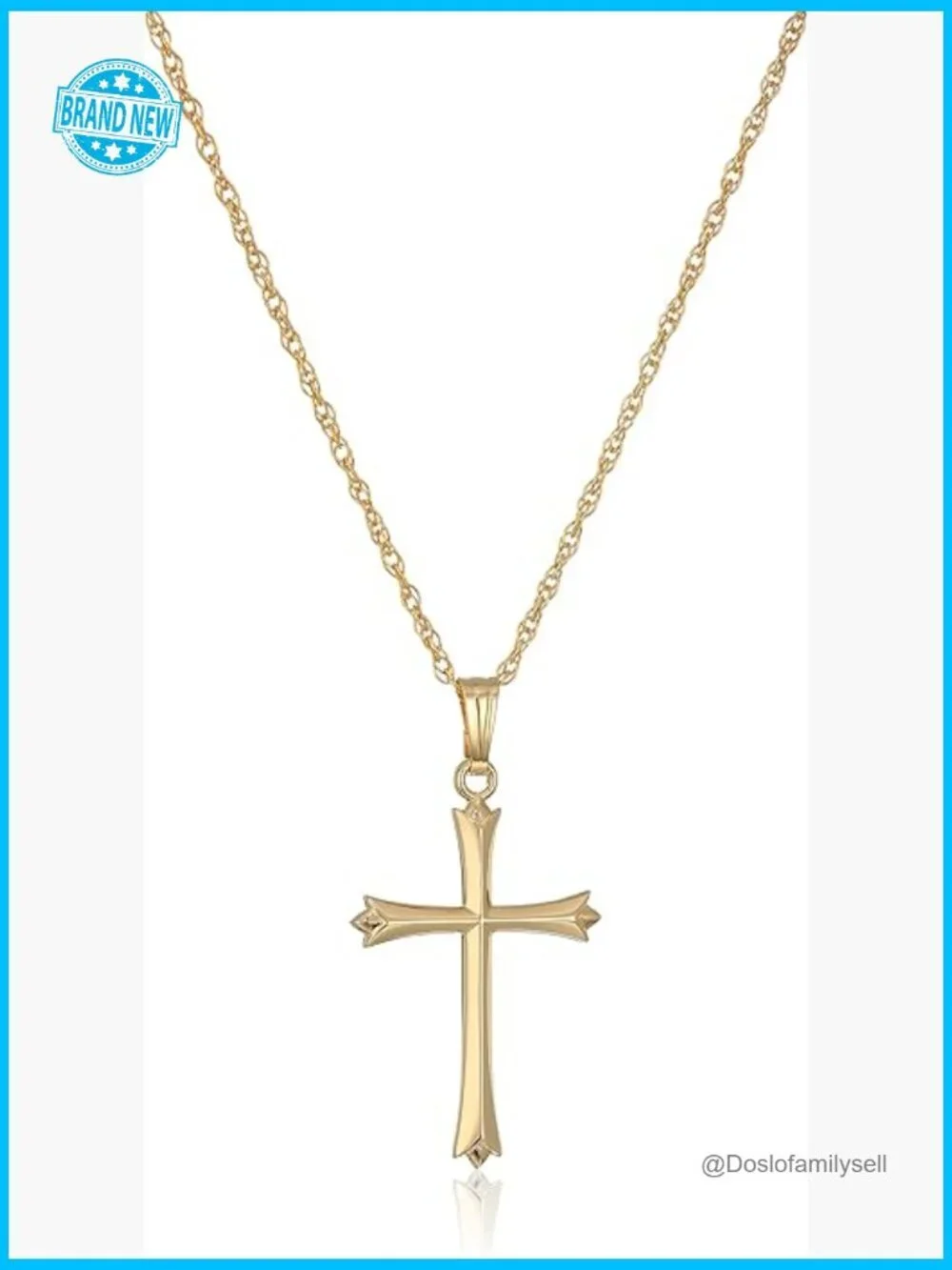 14k Gold Filled Cross Pendant Necklace Classic Elegant Minimal Chic Jewelry